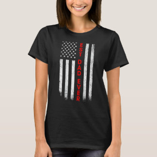 Camiseta Mens Best Pai Ever American Flag Pai Pai Da
