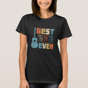 Camiseta Mens Best Pai Ever Music Notes Guitar Chorts Músic