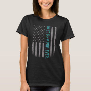 Camiseta Mens Best Pap Pap Ever American Flag For Father'