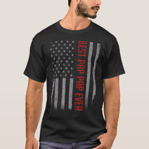 Camiseta Mens Best Pap Pap Ever American Flag For Padre'