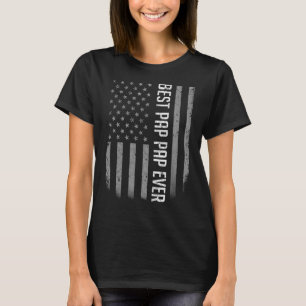 Camiseta Mens Best Pap Pap Ever American Flag For Padre'
