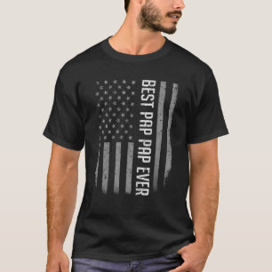 Camiseta Mens Best Pap Pap Ever American Flag For Padre'