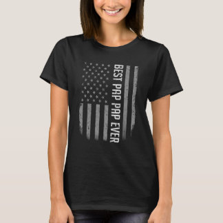 Camiseta Mens Best Pap Pap Ever American Flag For Padre'