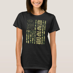 Camiseta Mens Best Pap Pap Ever USA American Flag Avô F