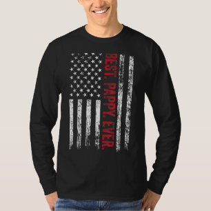 Camiseta Mens Best Pappy Ever American Flag Papa Padre Pai