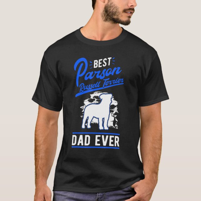 Camiseta Mens Best Parson Russell Terrier Dad Ever Parson R (Frente)