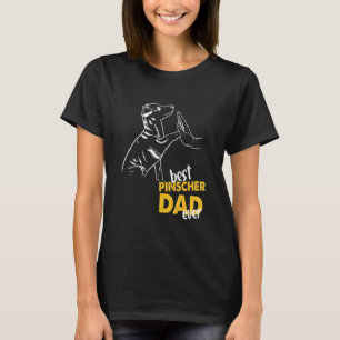 Camiseta Mens Best Pinscher Pai Ever Doberman Pai Doberman