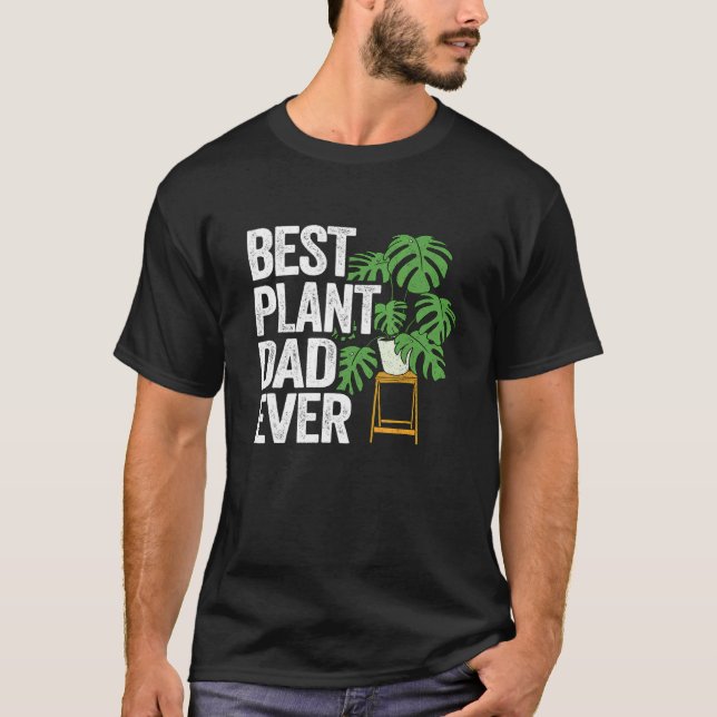 Camiseta Mens Best Plant Dad Ever Garden Landscaper Gardene (Frente)