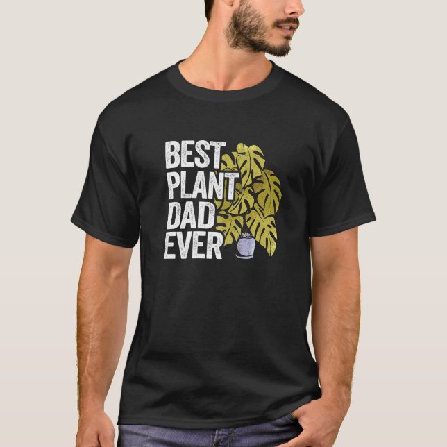 Camiseta Mens Best Plant Dad Ever Garden Landscaper Gardene (Frente)