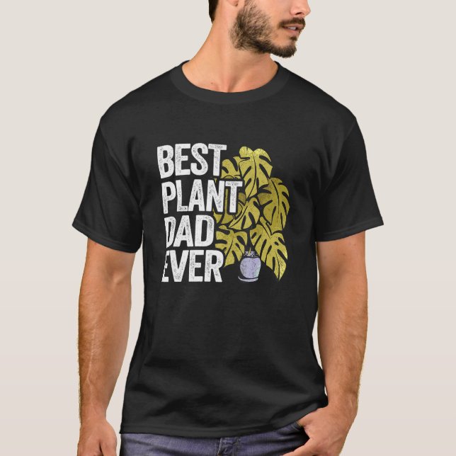 Camiseta Mens Best Plant Dad Ever Garden Landscaper Gardene (Frente)