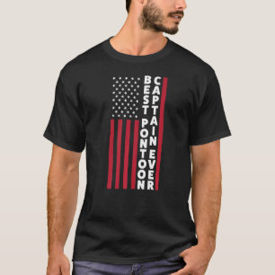 Camiseta Mens Best Pontoon Capitão sempre Pontoon