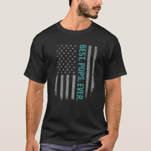 Camiseta Mens Best Pop Alguma Vez Nos Eua Bandeira American