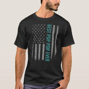 Camiseta Mens Best Pop Pop Nunca American Flag For Padre'