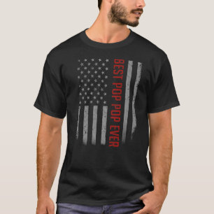 Camiseta Mens Best Pop Pop Nunca American Flag For Padre'