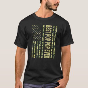 Camiseta Mens Best Pop Pop Nunca Nos Eua Flag Avô F
