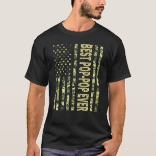 Camiseta Mens Best Pop-Pop Nunca Nos USA Flag Avô Americano