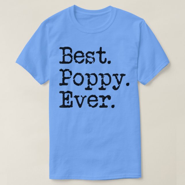 Camiseta Mens Best Poppy Nunca Avô Avô Deu Presente De (Frente do Design)