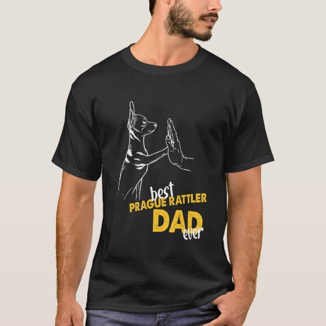 Camiseta Mens Best Praga Rattler Pai Nunca Cachorro Praga R (Frente)