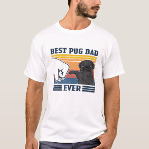 Camiseta Mens Best Pug Dad Ever Funny Dog Lover Father's Da