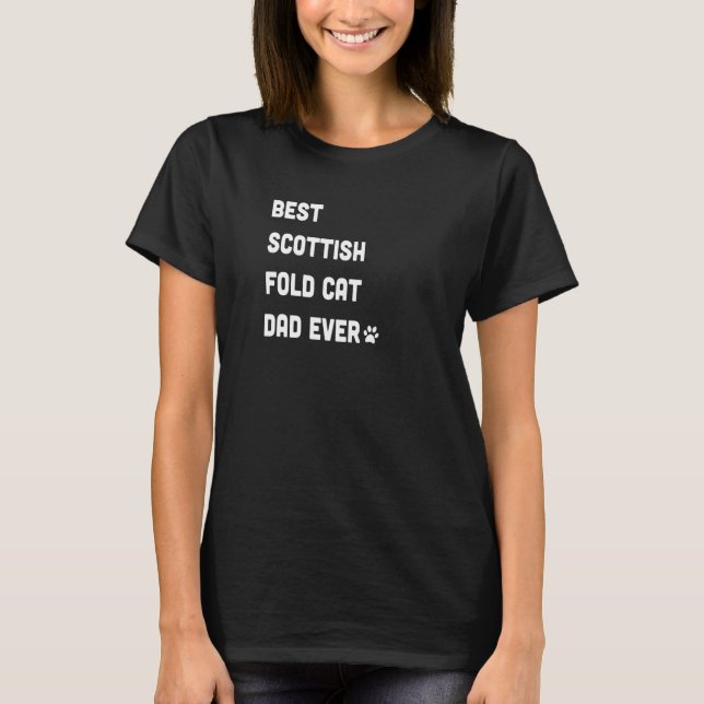Camiseta Mens Best Scottish Fold Cat Pai 1 (Frente)