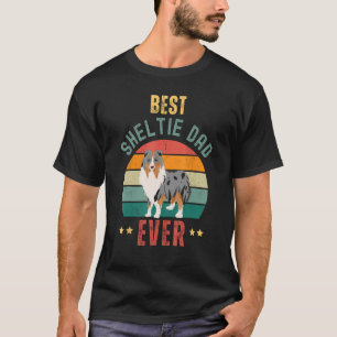 Camiseta Mens Best Sheltie Pai Eterna MERLE Sheltie D