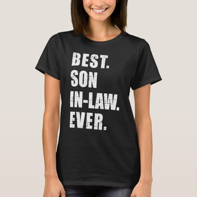 Camiseta Mens Best Son in law Ever Family Matching (Frente)