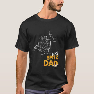 Camiseta Mens Best Spitz Pai Alguma Vez Proprietário De Ca