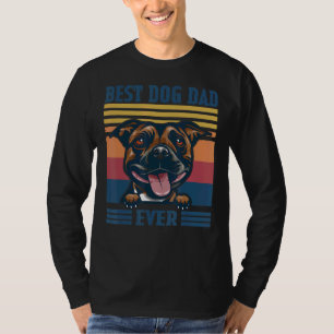 Camiseta Mens Best Staffordshire Bull Terrier Pai Ever Dog
