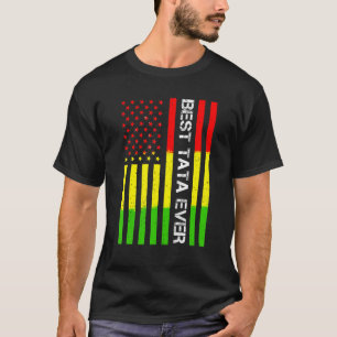 Camiseta Mens Best Tata Alguma Vez Nos Eua Flag Americano F
