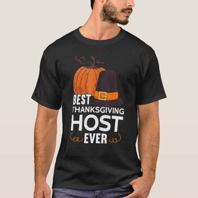 Camiseta Mens Best Thanksgiving Host Ever Thanks Giving  Th (Frente)