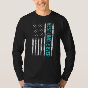 Camiseta Mens Best Tio Ever Com O Nosso Pavilhão Americano.