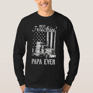 Camiseta Mens Best Truck Papa Ever Driver Americano