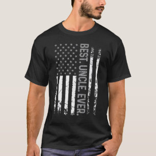 Camiseta Mens Best Uncle Ever Father's Day American Patriot