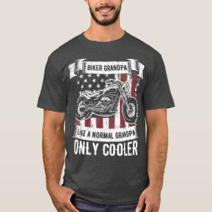Camiseta Mens Biker Avô Ride Motorcycle Lov