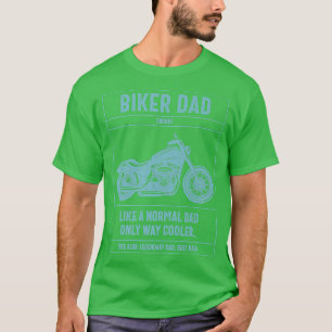 Camiseta Mens Biker Pai Como Um Pai Normal Apenas Muito Mai
