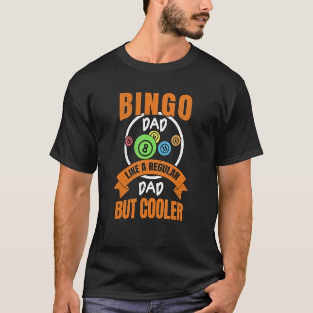Camiseta Mens Bingo Pai Casino Jogo Loteria Padre Bing (Frente)