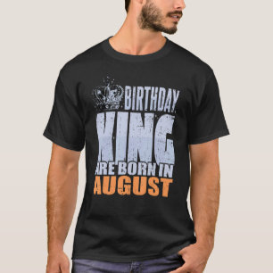 Camiseta Mens Birthday King São Nasceres No Aniversário De 