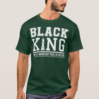 Camiseta Mens Black King O Mais Importante Peça Da Ga