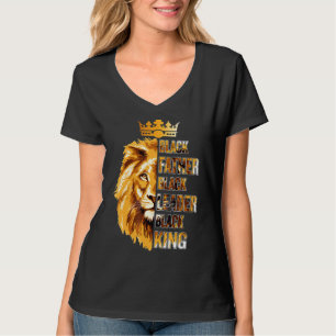 Camiseta Mens Black Padre Negro Rei Negro Líder Negro