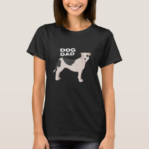 Camiseta Mens Black & White American Pit Bull Terrier Dog D