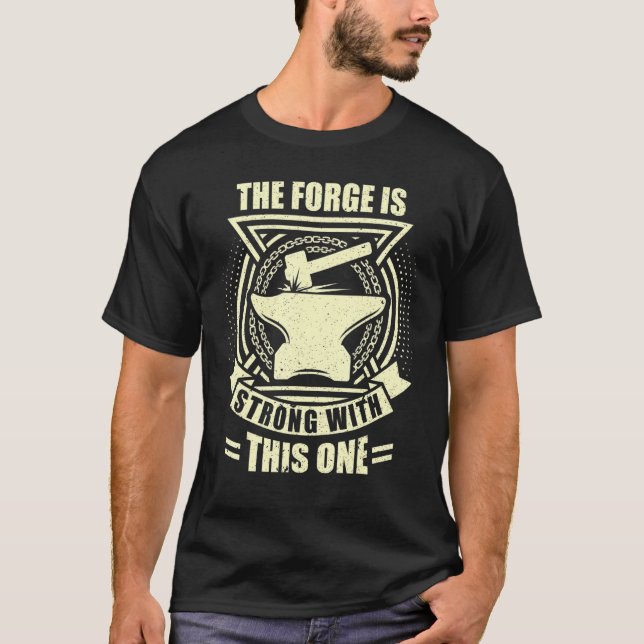 Camiseta Mens Blacksmith Hammer Blacksmithing Forge (Frente)