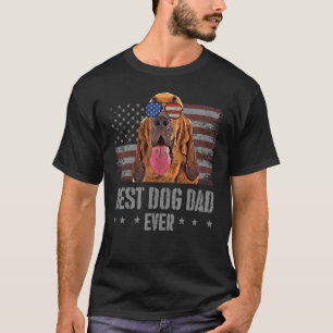 Camiseta Mens Bloodhound Best Dog Pai Alguma Vez Retroameri