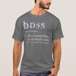 Camiseta Mens Blue Tie Die Cool Boss Like a Grandfather 
