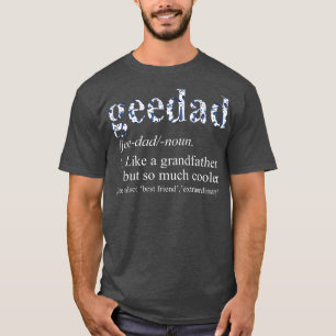 Camiseta Mens Blue Tie Die Cool Geedad Like a Grandfather 