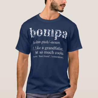 Camiseta Mens Blue Tie Morre Bompa Legal como um avô 