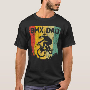 Camiseta Mens Bmx Pai Vintage Retro Bmx Rider Bicycle Cycli