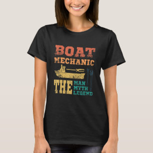 Camiseta Mens Boat Mecânico o homem mito a lenda