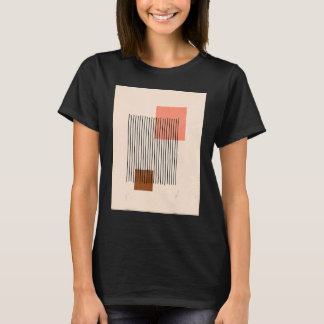 Camiseta Mens Boho Abstrato Shapes Meio século Arte Moderna