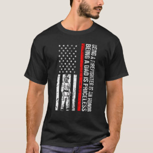 Camiseta Mens Bombeiro É Pai Honesto É Impressionante