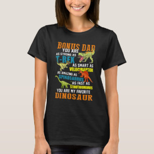 Camiseta Mens Bonus Dadsaurus T Rex Dinossaur Bonus Pai Sau